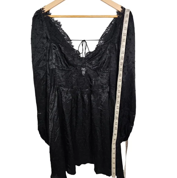 For Love and Lemons Natalie Mini Dress Black Size Medium New With Tags - Picture 6 of 10